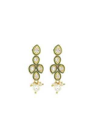 Gold plated pear shape reverse ad necklace set 4