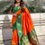 orange balaji tilak woven soft silk blend saree