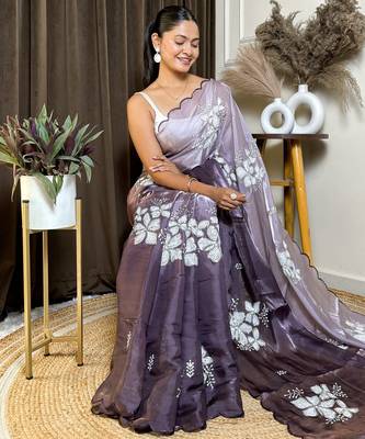 Purple jimmy choo sequins embroidered saree 2