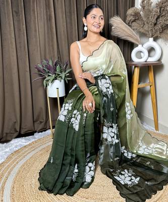 Green jimmy choo sequins embroidered saree 2