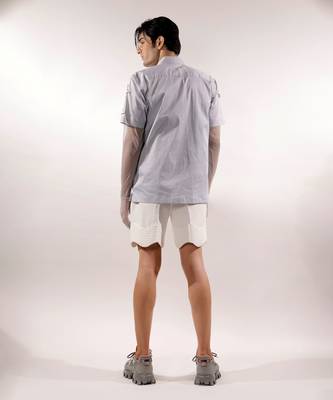 3d cloud quilted blue cotton shirt 4