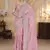 Pink gold crush partywear saree