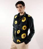 Sunflower quilted green velvet jacket