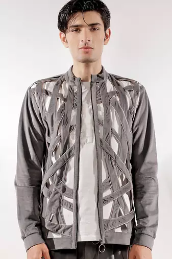 Grey velvet weaving design velvet track set