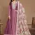 Onion pink art silk embroidered anarkali suit