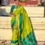 Parrot green gold zari woven paithani silk blend saree