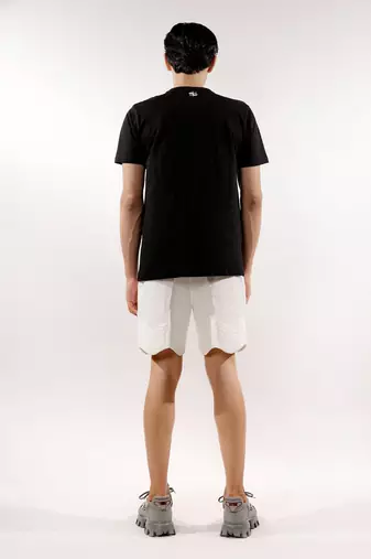 3d cloud patched black cotton t-shirt