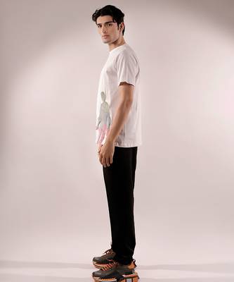 Abstract quilted white t-shirt 3