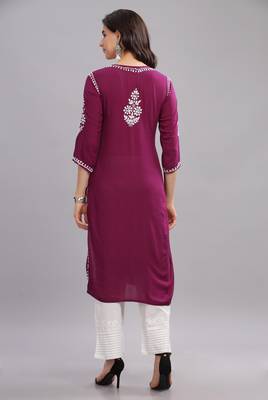 Traditional Chikankari kurta-Comfortable & Stylish Ethnic Wear 2