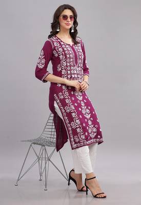 Traditional Chikankari kurta-Comfortable & Stylish Ethnic Wear 3