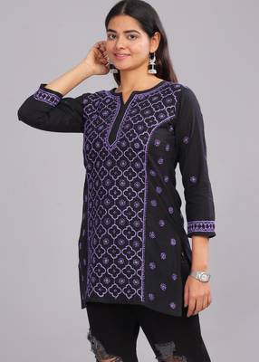 Designer BlackChikankari Kurta – Comfortable & Stylish Ethnic Wear 3