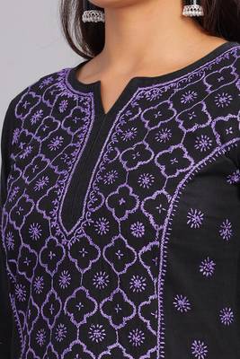 Designer BlackChikankari Kurta – Comfortable & Stylish Ethnic Wear 5