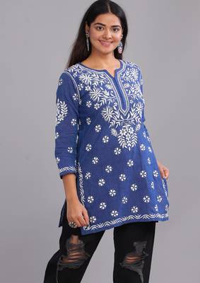 Chikankari cotton top For Womens 3