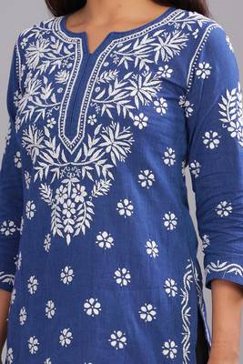 Chikankari cotton top For Womens 5