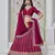 Rani Pink Embroidered Zari Sequins Art Silk Lehenga