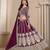 Maroon Embroidered Zari Sequins Coading Art Silk Lehenga