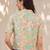 Women multi cotton blend abstract printed crop shirt style top
