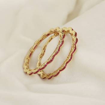 Floral pink stone 2 bangles size 2'5 1