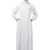 White front open casual Abaya with  cuff at sleeve