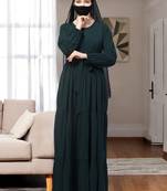 Green four tiered abaya with frills
