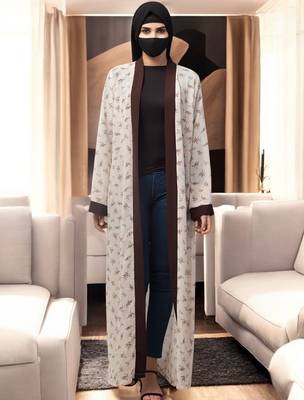 Beige open shrug for any dress or abaya 1