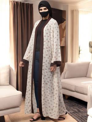 Beige open shrug for any dress or abaya 3