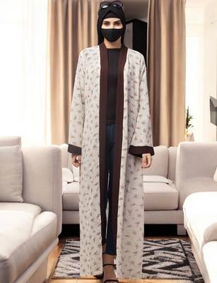 Beige open shrug for any dress or abaya 4