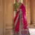 pink poly viscose silk blend woven butti printed saree