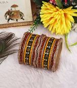 Lahti  short bangles set  for women with larest zigzag design