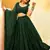 green sequins embroidered georgette engagement wear bridesmaid indian wedding lehenga