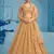 Beige sequins and thread embroidered georgette designer indian dress wedding lehenga choli