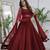 fabulous Maroon sequins and thread embroidered georgette fabric reception wear indian wedding designer lehenga dress