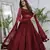 fabulous Maroon sequins and thread embroidered georgette fabric reception wear indian wedding designer lehenga dress