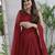 fabulous Maroon sequins and thread embroidered georgette fabric reception wear indian wedding designer lehenga dress