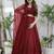 fabulous Maroon sequins and thread embroidered georgette fabric reception wear indian wedding designer lehenga dress