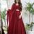 fabulous Maroon sequins and thread embroidered georgette fabric reception wear indian wedding designer lehenga dress