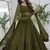 fabulous Mahendi Green sequins and thread embroidered georgette reception indian wedding mahendi lehenga choli dress