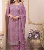 Multicolor heavy embroidered wear semi-stitched salwar suit