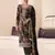 Black embroidered chinon pakistani salwar suit