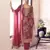 Red embroidered chinon pakistani salwar suit