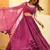 pink sequins & thread embroidered georgette fabric engagement wear bridesmaid indian wedding lehenga dress