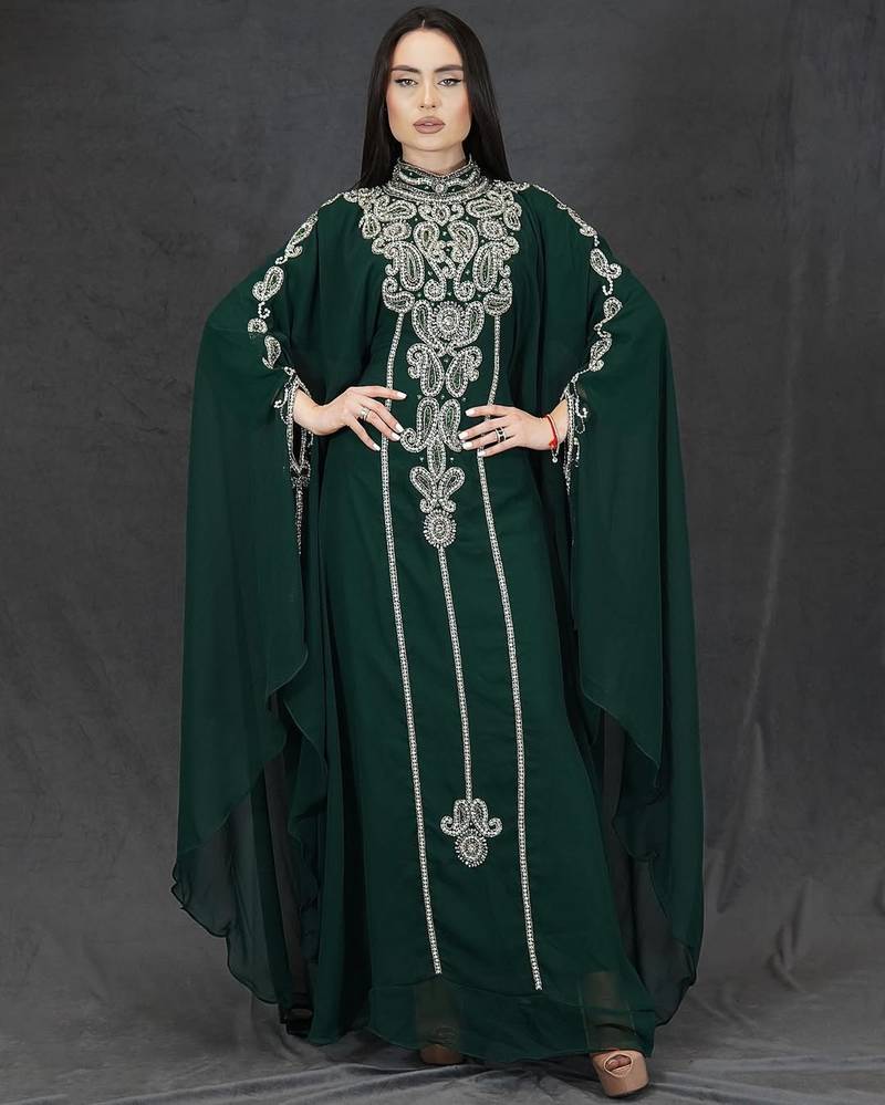 sachin and babi light blue dress Women Evening Long Dress Set Dubai Elegant Robe Abaya Muslim Kaftan Gown  Wedding main image 1