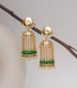 Golden crescent jhumki