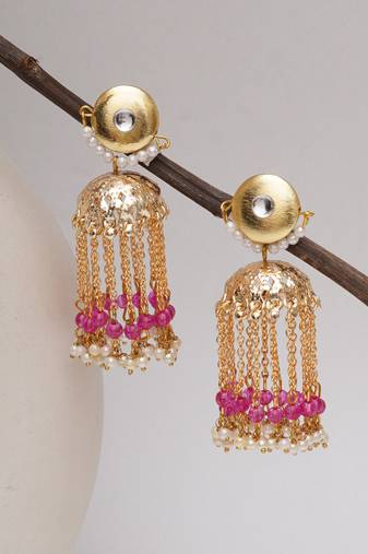 Golden crescent jhumki