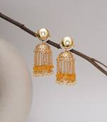 Golden crescent jhumki