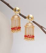 Golden crescent jhumki