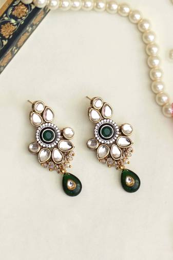 Kundan amore earrings