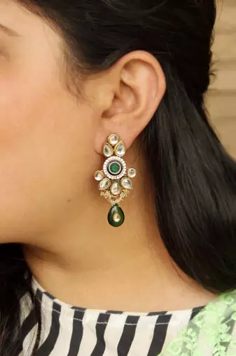 Kundan amore earrings