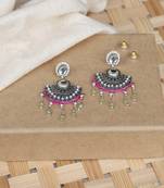 Intricate handcrafted d drop earrings