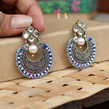 Kundan stud classic chand baliyan 3